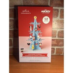 Hallmark Disney Mickey 12 Day Countdown Calendar 12 Mini Ornaments